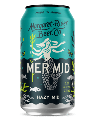 Margaret River Beer Co Mer-Mid Hazy Mid 3.5% 375ml Can 16 Pack