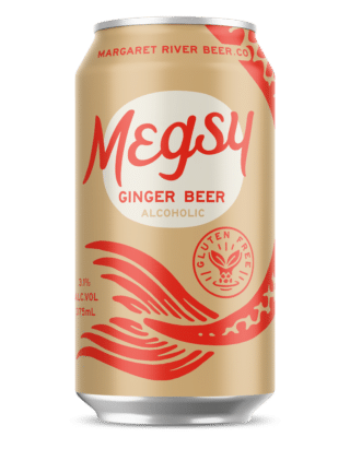 Margaret River Beer Co Megsy Ginger Beer 3.1% 375ml Can 16 Pack