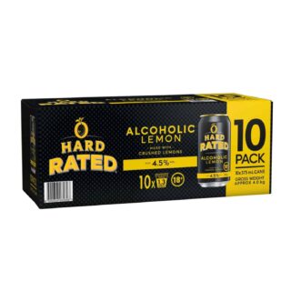 Hard Rated Alcoholic Lemon 375ml Can 10 Pack
