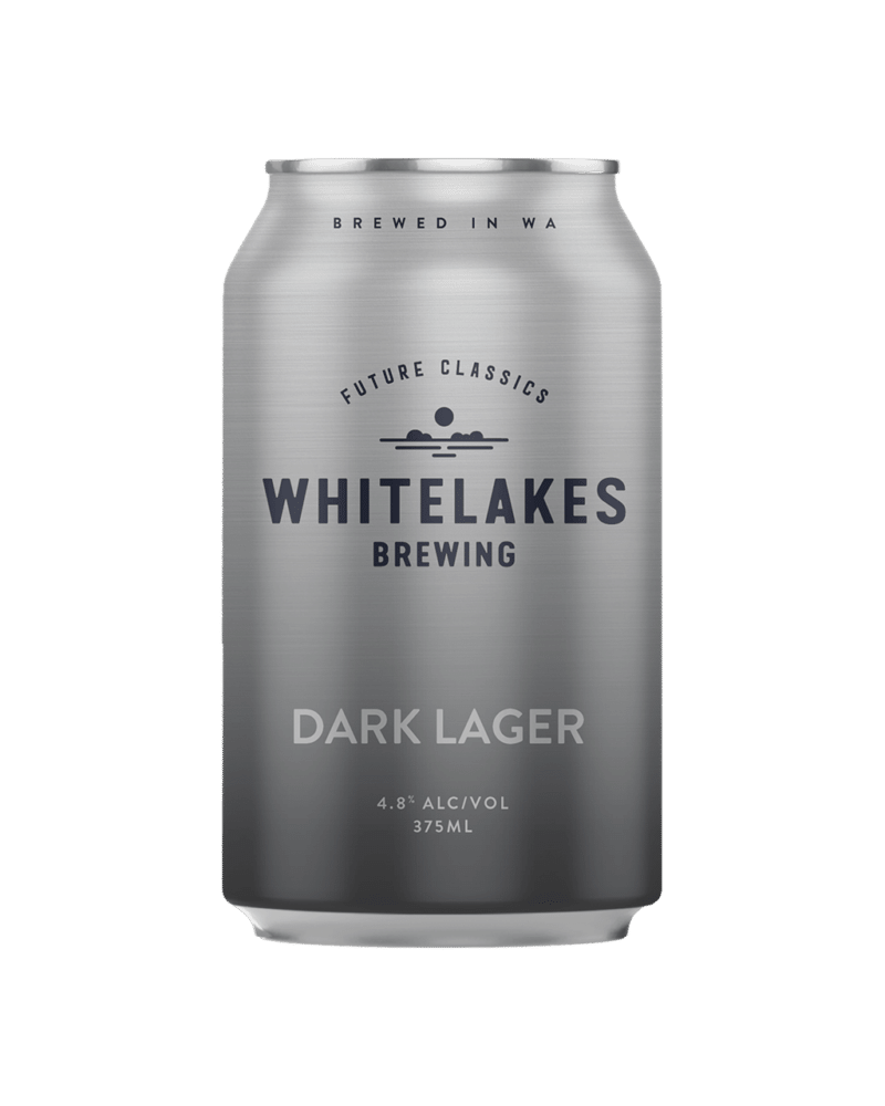 Whitelakes Brewing Dark Lager 4.8% 375ml Can 24 Pack