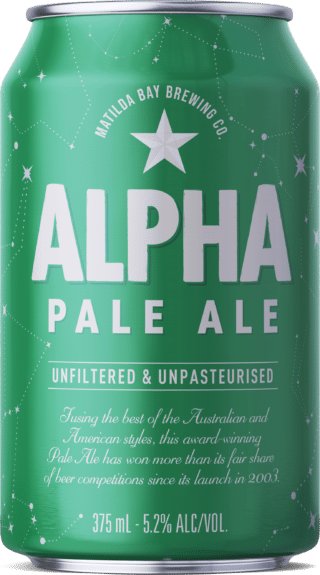 Matilda Bay Alpha Pale Ale 5.2% 375ml Can 16 Pack