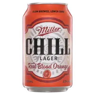 Miller Chill Blood Orange 3.5% 330ml Can 24 Pack