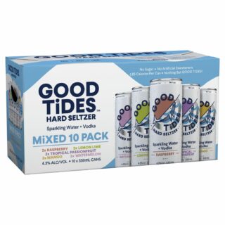 Good Tides Seltzer 330ml Can Mixed 10 Pack