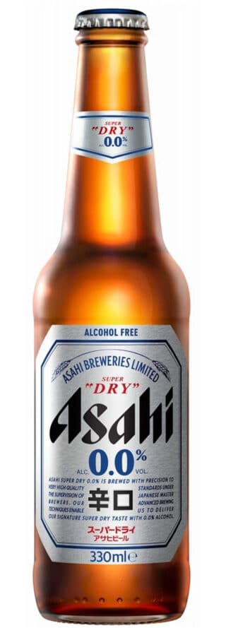 Asahi Super Dry 0% Non Alcoholic Beer 330ml Bottle 24 Pack