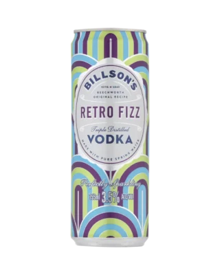 Billson's Vodka with Retro Fizz 355ml Can 24 Pack