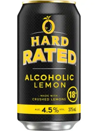 Hard Rated Alcoholic Lemon 375ml Can 24 Pack