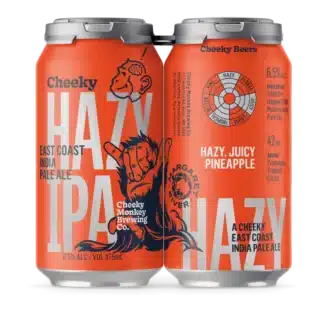 Cheeky Monkey Hazy IPA 6.5% 375ml Can 16 Pack