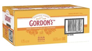 Gordons Mediterranean Orange Gin & Soda 4% 250ml Can 24 Pack