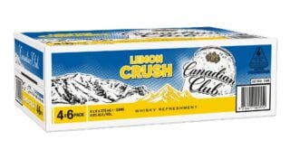 Canadian Club Lemon Crush 375ml Cans 24 Pack