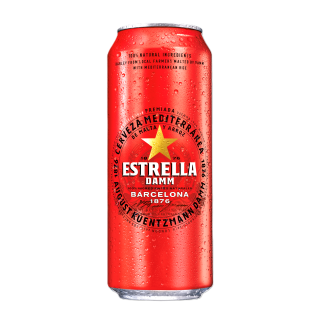 Estrella Damm Cerveza 4.6% 500ml Can 24 Pack