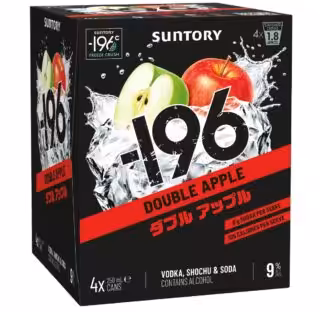 Suntory 196 Double Apple 9% 330ml Can 24 Pack