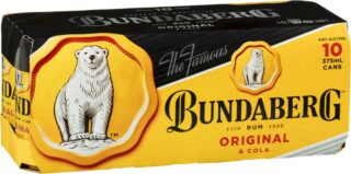 Bundaberg UP & Cola Can 375ml 10 Pack