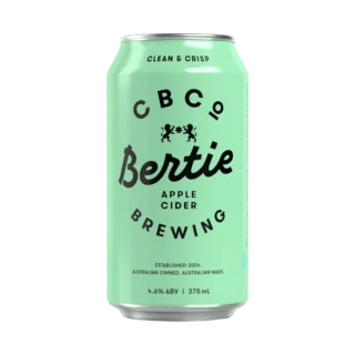 CBCo Bertie Apple Cider 4.6% 375ml Can 24 Pack