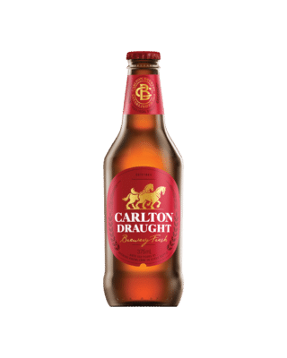 Carlton Draught 4.6% 375ml Bottle 24 Pack