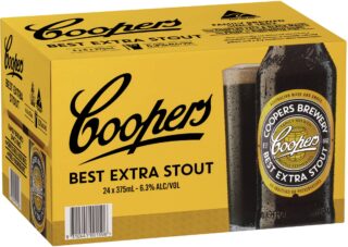 Coopers Best Extra Stout 6.3% 375ml Bottle 24 Pack
