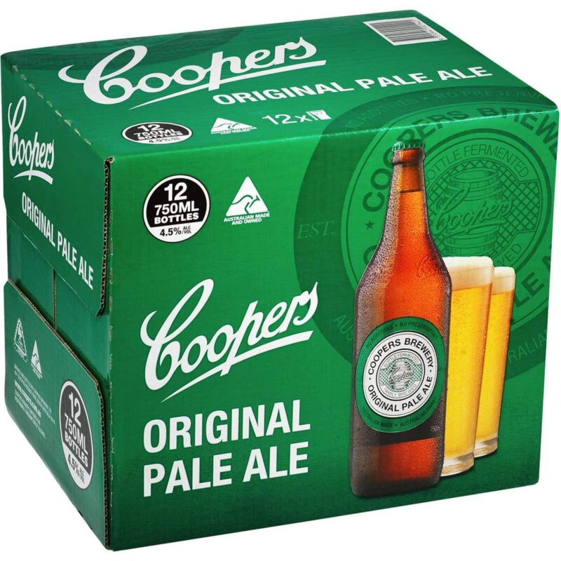 Coopers Pale Ale 4.5% 750ml Bottle 12 Pack