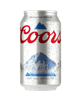 Coors Lager 4.2% 355ml Can 24 Pack