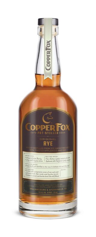 Copper Fox Original Rye Whisky 750ml