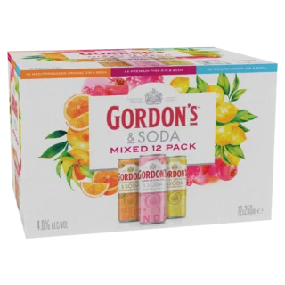 Gordons Gin & Soda Mixed 12 Pack