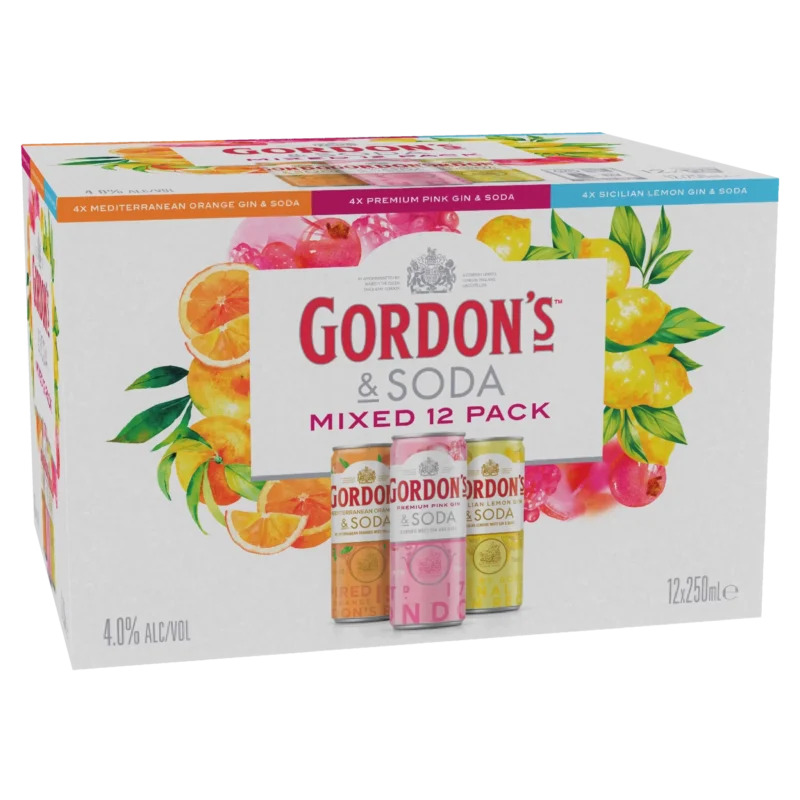 Gordons Gin & Soda Mixed 12 Pack