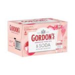 Gordons Pink Gin & Soda 4% 330ml Bottle 24 Pack