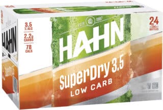 Hahn Super Dry 3.5% 330ml Bottle 24 Pack