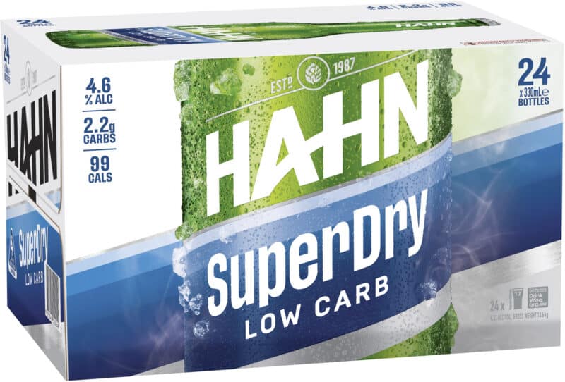 Hahn Super Dry 4.6% 330ml Bottle 24 Pack