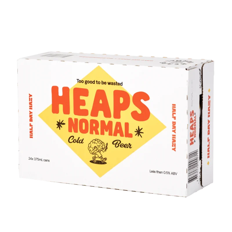 Heaps Normal Half Day Hazy Pale Ale 0.5% 375ml Can 24 Pack