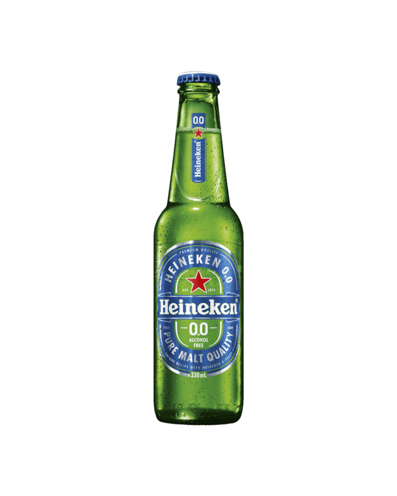 Heineken 0.0 Zero Alcohol Lager 330ml Bottle 24 Pack
