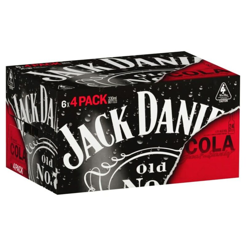 Jack Daniels & Cola 330ml Bottle 24 Pack