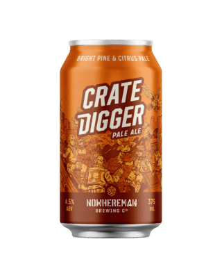 Nowhereman Brewing Co Crate Digger Pale Ale 4.5% 375ml Can 16 Pack