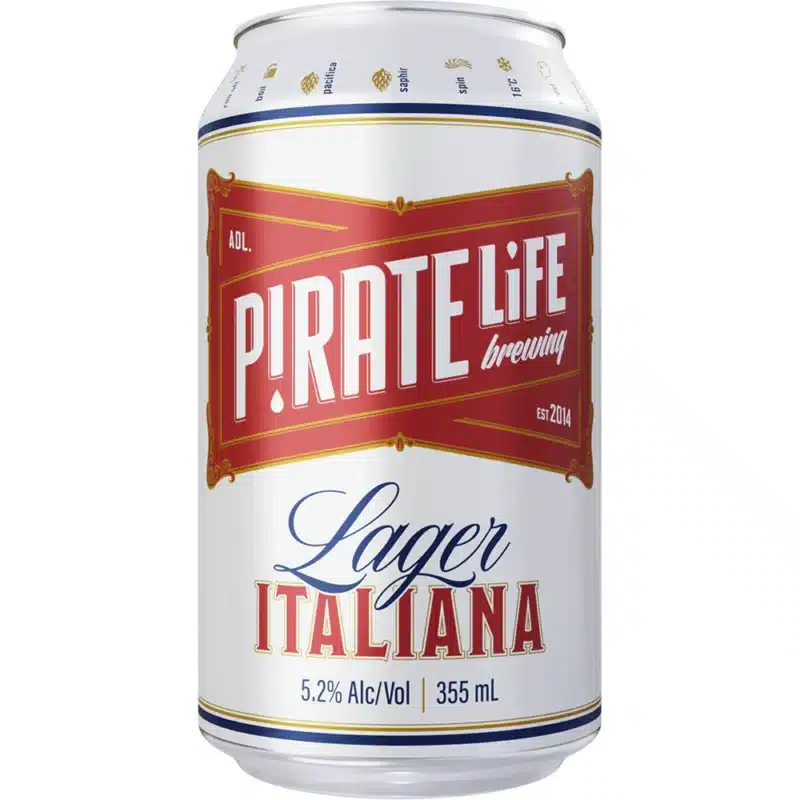 Pirate Life Lager Italiana 5.2% 355ml Can 16 Pack