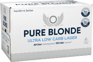 Pure Blonde Ultra Low Carb 4.2% 355ml Bottle 24 Pack