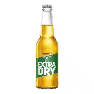 Tooheys Extra Dry 4.4% 345ml Bottle 24 Pack