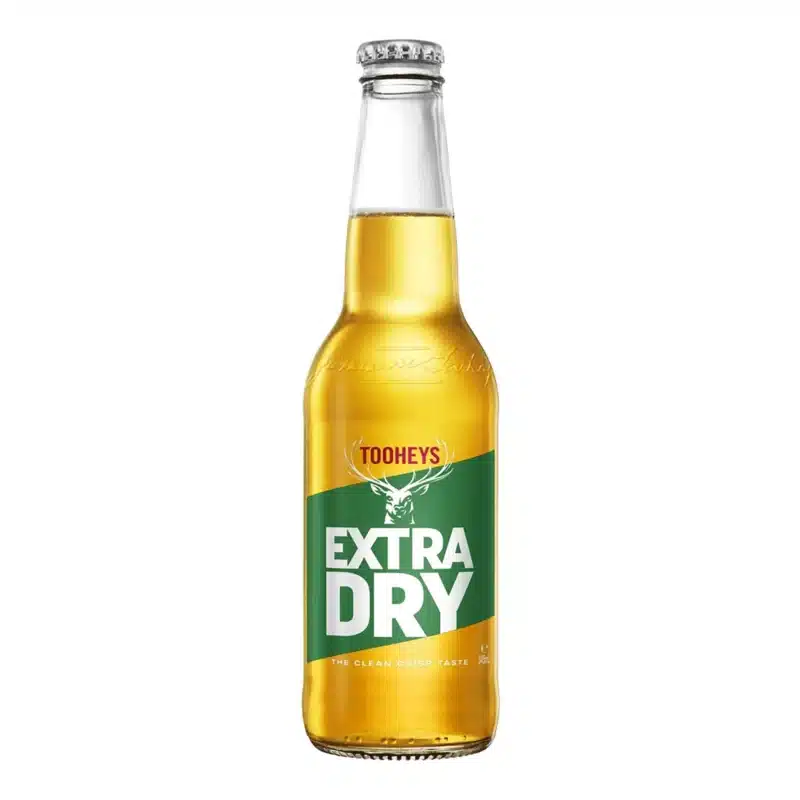 Tooheys Extra Dry 4.4% 345ml Bottle 24 Pack
