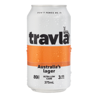 Travla Australia's Lager 375ml 3.5% Can 24 Pack