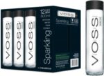 Voss Artesian Sparkling Mineral Water Glass Bottle 800ml 12 Pack