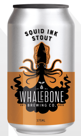 Whalebone Brewing Co Squid Ink Stout 5.8% 375ml Can 16 Pack