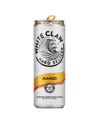White Claw Mango 4.5% Seltzer Can 330ml 24 Pack