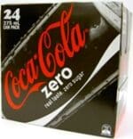 Coca Cola No Sugar Coke Can 375ml 24 Pack
