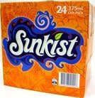 Sunkist Orange Flavour 375ml Can (24 Pack)