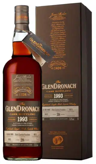 The GlenDronach 28 Year Old 1993 Highland Single Malt Scotch Whisky Cask #6871 Batch 19 700ml